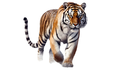 Fototapeta na wymiar Tiger isolated on transparent background cutout image