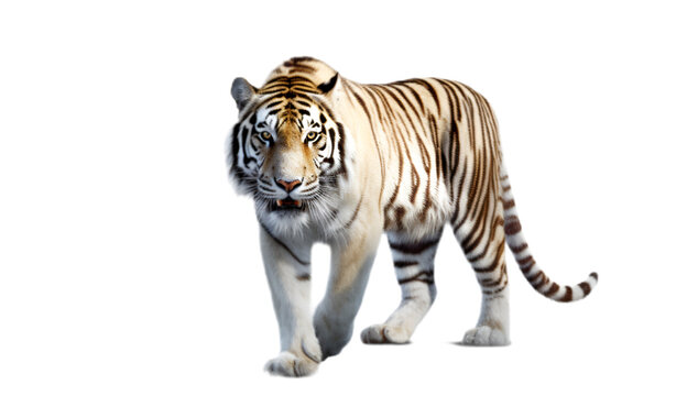 Tiger isolated on transparent background cutout image