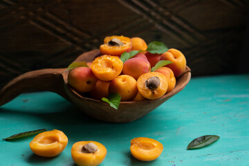 Apricots (Kayisi) in the Summer Season Concept Photo, Üsküdar Istanbul, Turkey (Turkiye)