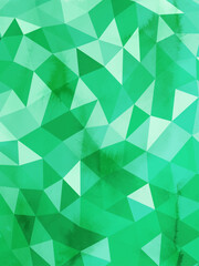 水彩風エメラルドグリーンのポリゴン背景イラスト