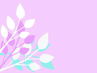 pastel abstract leaves background