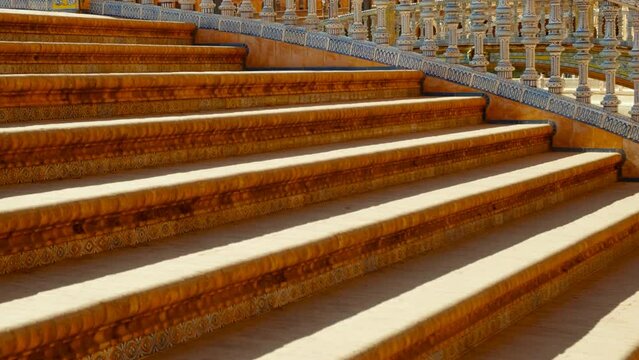 The stunning Plaza de Espana, Seville, Andalusia, Spain, built for the Ibero-American Exposition of 1929, designed by Anibal Gonzalez