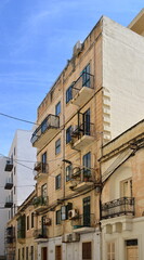 Fototapeta na wymiar Historical Building in the Town Sliema on the Island Malta