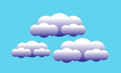illustration of blue sky with clouds