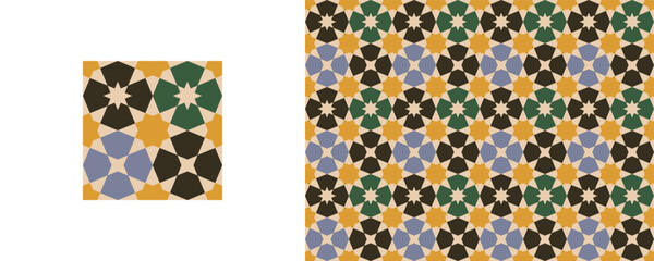 The geometric pattern of the Alhambra