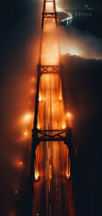 Cinematic Shroud: Foggy Twilight Over the Golden Gate