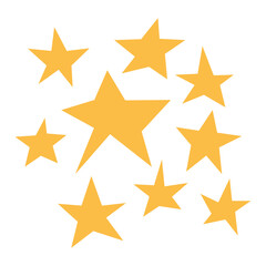 Obraz premium set of stars flat vector 