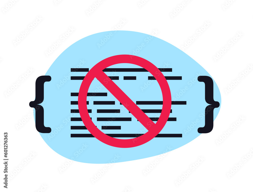 Fototapete Web development with no-code concept illustration. Build software and websites without writing code using graphical user interface. Break the barrier to entry with no-code movement