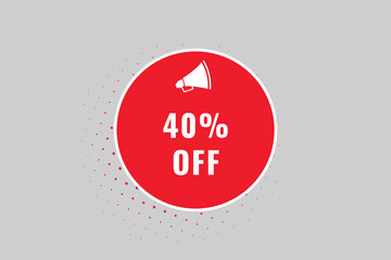 40% off discount Speech Bubble, Banner Label 40% discount 