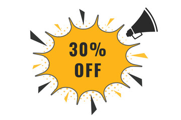 30% off discount Speech Bubble, Banner Label 30% discount 