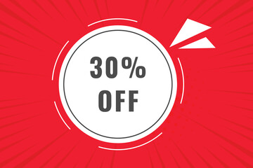 30% off discount Speech Bubble, Banner Label 30% discount 