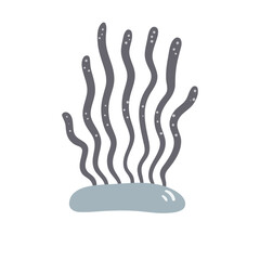 seaweed vector illustration modern flat