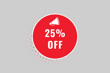 25% off discount Speech Bubble, Banner Label 25% discount 