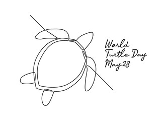 line art of world turtle day good for world turtle day celebrate. line art. illustration.