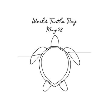 line art of world turtle day good for world turtle day celebrate. line art. illustration.