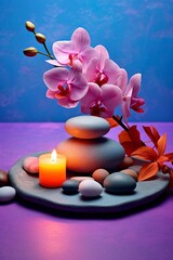 beautiful atmospheric japanese style spa or massage still, generative ai