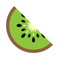 Kiwi fruit flat icon. Kiwi illustration for design isolated on white background. Vector EPS 10