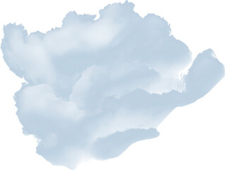 Obraz premium white puffy cloud isolated on transparent background