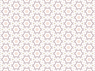 Brown Abstract Mandala or Ikat Wallpaper Pattern Background