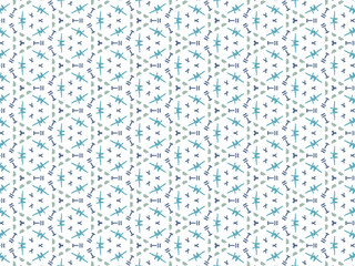 Blue Abstract Mandala or Ikat Wallpaper Pattern Background