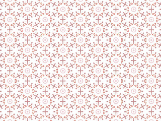 Brown Abstract Mandala or Ikat Wallpaper Pattern Background
