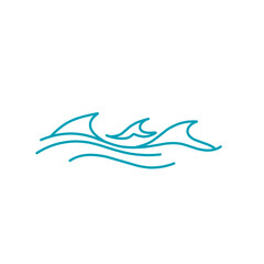 Hand drawn doodle waves vector illustration