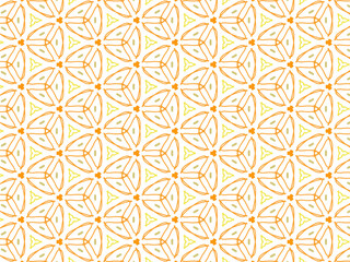 Orange Abstract Mandala or Ikat Wallpaper Pattern Background