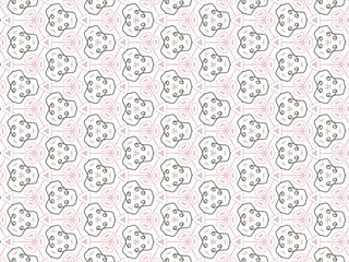 Purple Abstract Mandala or Ikat Wallpaper Pattern Background