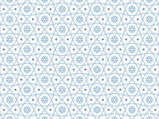 Blue Abstract Mandala or Ikat Wallpaper Pattern Background