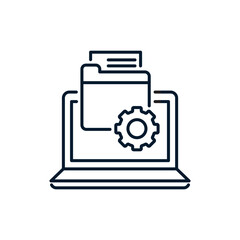 Fototapeta premium Data entry concept. Vector icon isolated on white background.