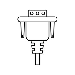 VGA connector line icon. VGA plug icon design. isolated on white background