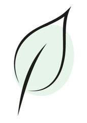 Zielony liść eko ilustracja - obrazy, fototapety, plakaty