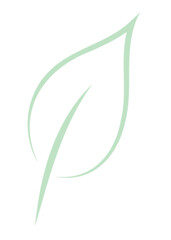 Zielony liść eko ilustracja - obrazy, fototapety, plakaty