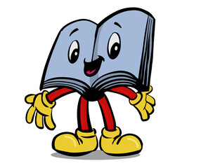 Book Vintage Mascot Vector