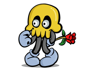 Bone head Vintage Mascot Vector