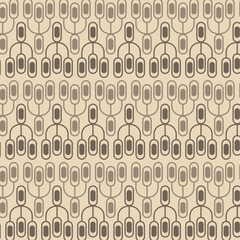 Seamless background texture abstract brown lines and rounded rectangle symbol vector