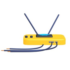 Fototapeta premium Modem Router with the antenna high speed wireless wifi internet