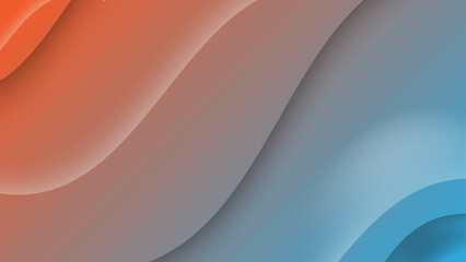 abstract dynamic wavy background in blue and orange gradient color