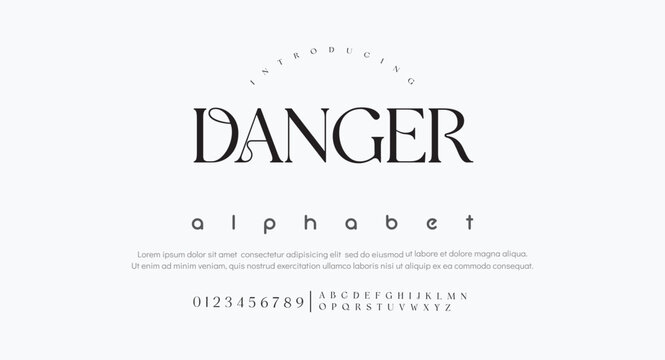 Lettering Minimalist Fashion. Elegant alphabet letters serif font and number. Typography fonts regular uppercase, lowercase.