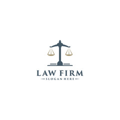 law firm logo template vector in white background