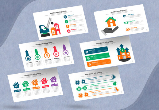 Construction and Real Estate infographic template layout