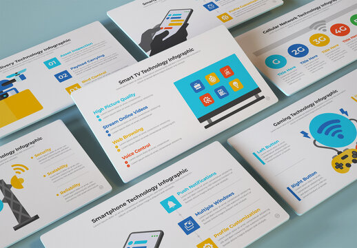 Technology Info Chart Layout with Icons