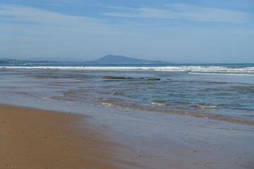 Plage du Centre à Bidart, sur la Côte Basque, hors saison