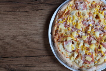 Pizza on background for menu pizzeria