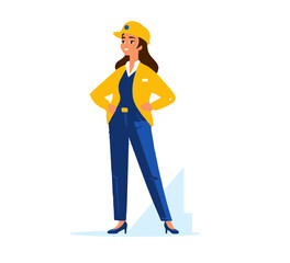 worker woman, vector woman working on construction, architecture, build, civil engineer, beautiful woman business lady engineer in helmet isolated on white background vector illustration