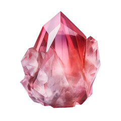 Precious red gem stone , isolated on transparent background cutout, Generative AI