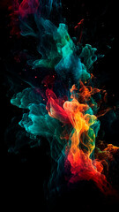 Obraz premium mobile background with modern graphics elements of rainbow colors. High quality Generative AI
