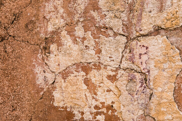 An abstract old cement wall background, an old orange grunge texture wall.