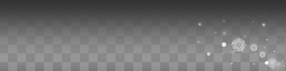 Gray Snowflake Vector Transparent Panoramic