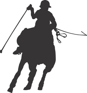 recommend clip art: Polo sport silhouette 01